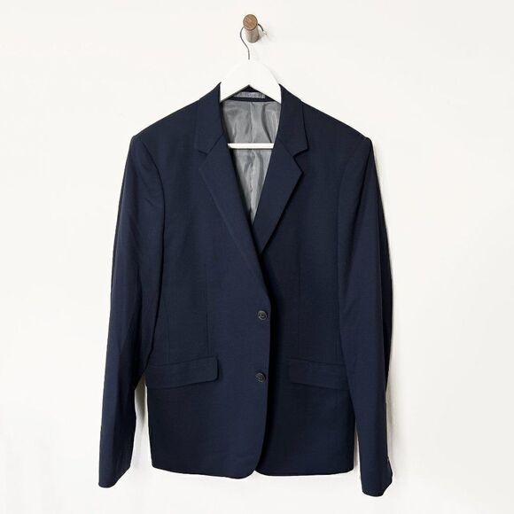 Theory Walden Revelstoke Navy Blue Two Button Double Vent Suit Jacket - Picture 1 of 9